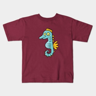 turquoise seahorse Kids T-Shirt